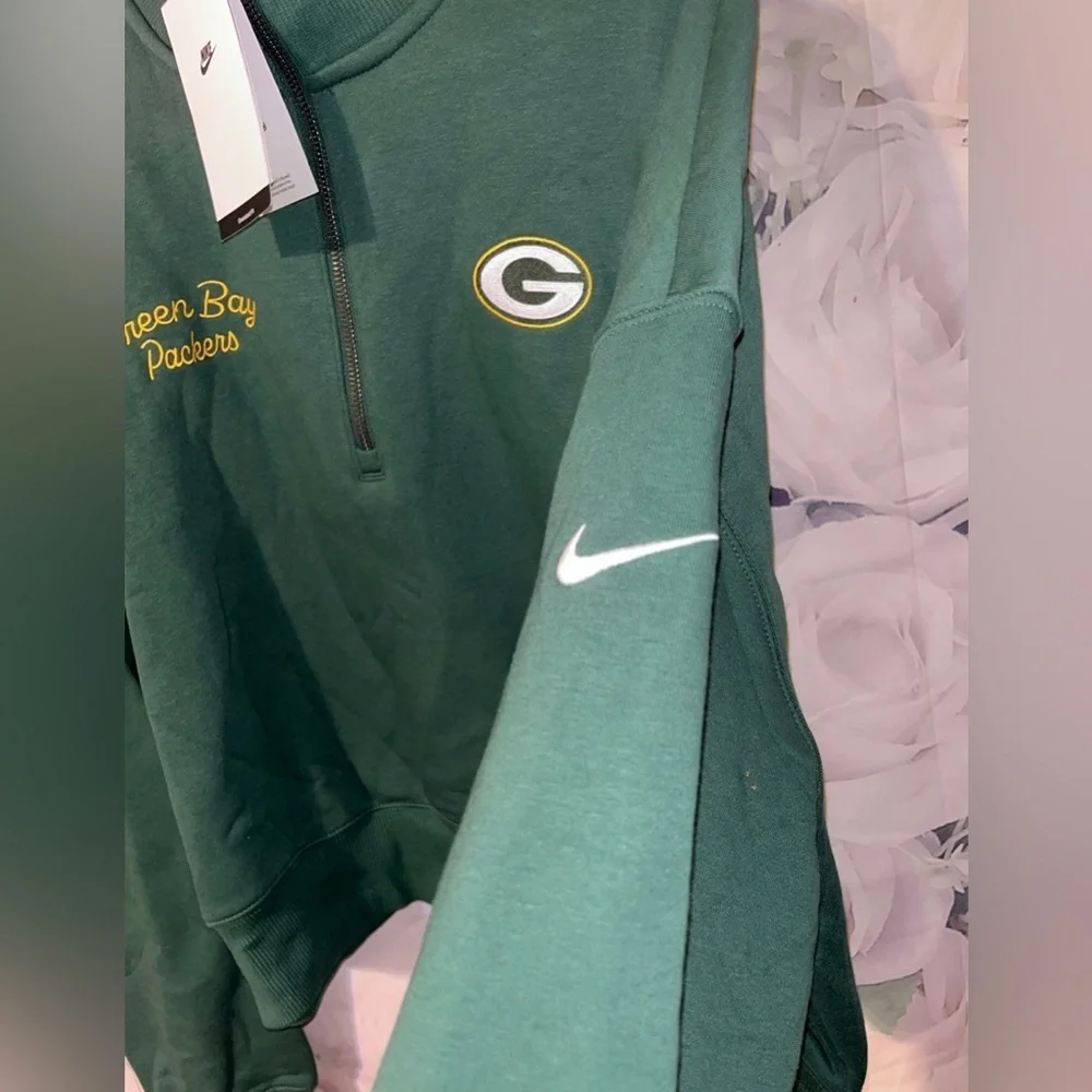 Nike Green Bay Packers Women's NFL Cropped 1/4-Zip
Sweatshirt size XXL NEW Tag - Picture 3 of 5